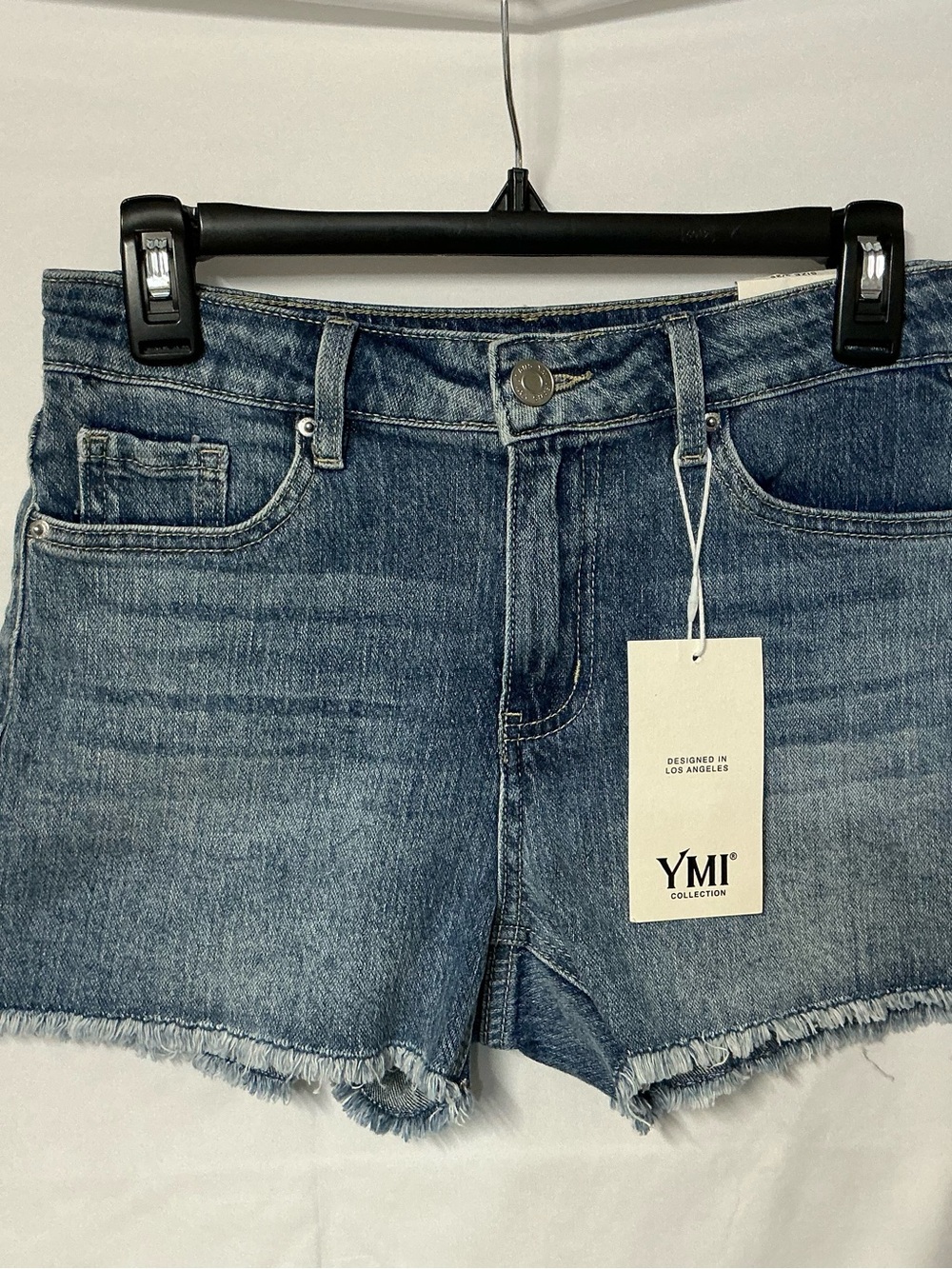 YMI Blue Frayed Hem Denim Shorts Size 3